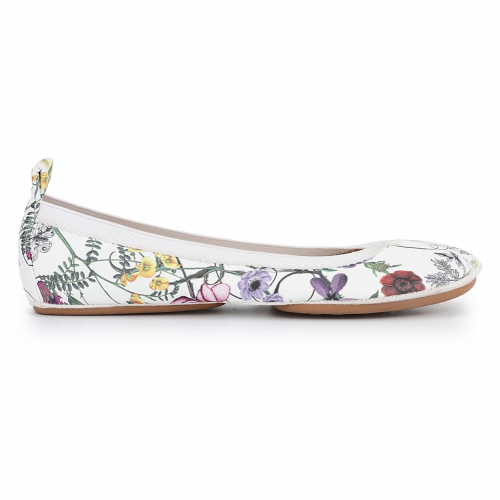 Yosi New York Lexington Foldable Ballet Flats Shoes Botanical Floral Print - Picture 2 of 7